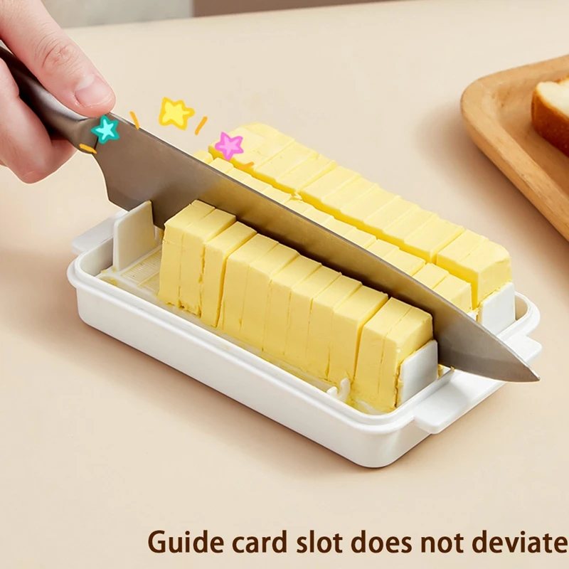 Butter Cutting Storage Box Butter Dish Cutter With Lid Transparent Cheese Slicer Tray Container Household Kitchen Tool 1