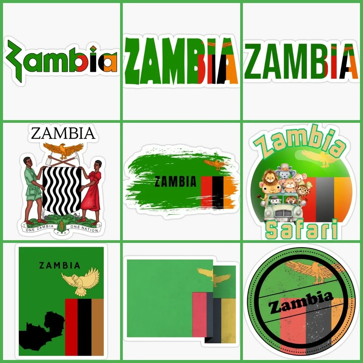 

Zambian ZM Flag Map Emblem Sticker Motorcycle Truck Window Bicycle Glass Van Helmet Laptop Racing Door Waterproofing PVC Decal