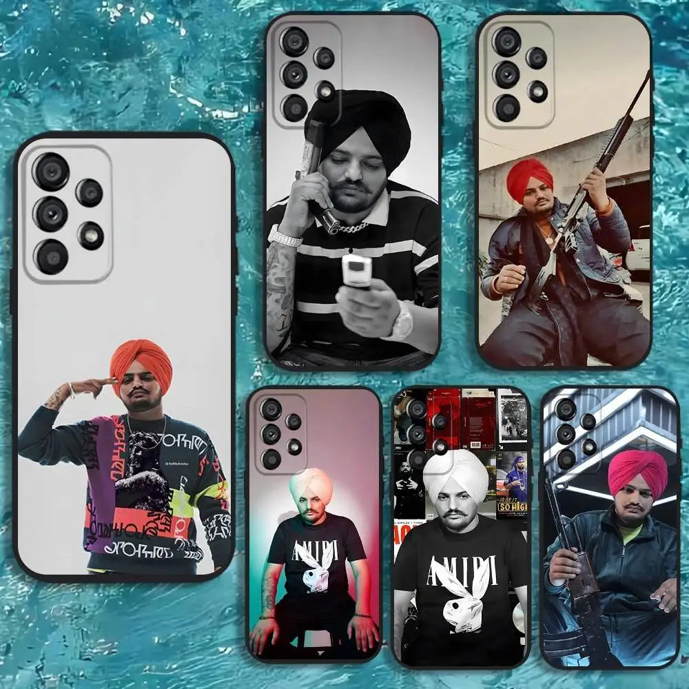 

Rapper Sidhu Moose Wala Phone Case For Samsung Galaxy A20,A21s,A22,A31,A32,A52,A53,A72,73,A80 Soft Black Cover