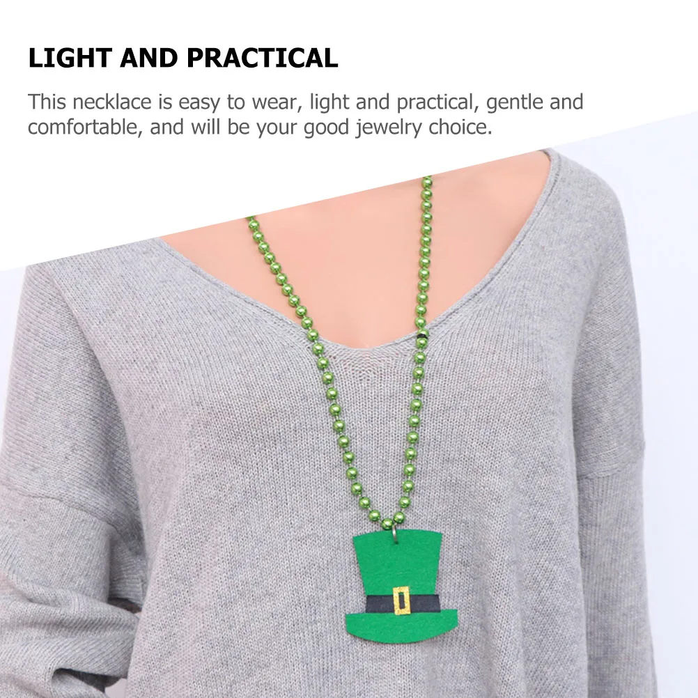 

14pcs Shamrock Necklace for Patrick's Day Festival Party Costume Lightweight Comfortable Jewelry Accessory Creative Neck