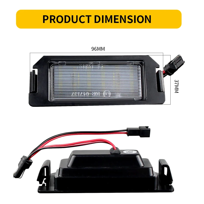 2pcs12V OEM الأبيض LED لوحة ترخيص ضوء لكيا ريو III UB 2011-2015 بيكانتو TA 2011-2015 #2