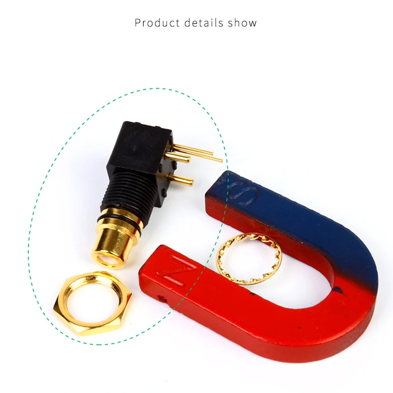 2 шт. HIFI Позолоченные RCA разъем для аудио DAC усилитель сигнала провода декодер RCA разъем адаптер Женский PCB панель крепление припоя