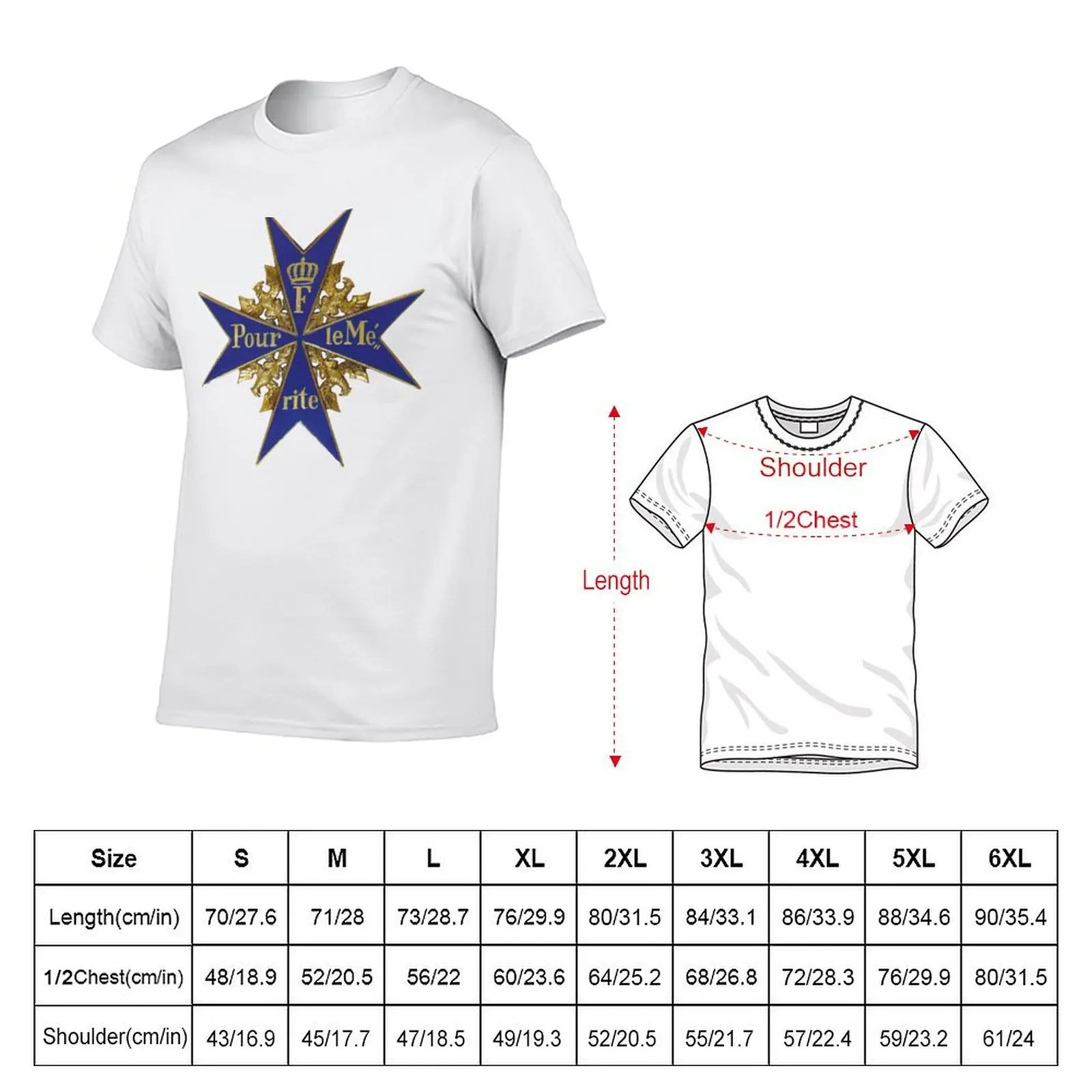 Kingdom of Prussia..Pour le Merite, the German Blue Max T-Shirt summer top animal prinfor boys designer t shirt men