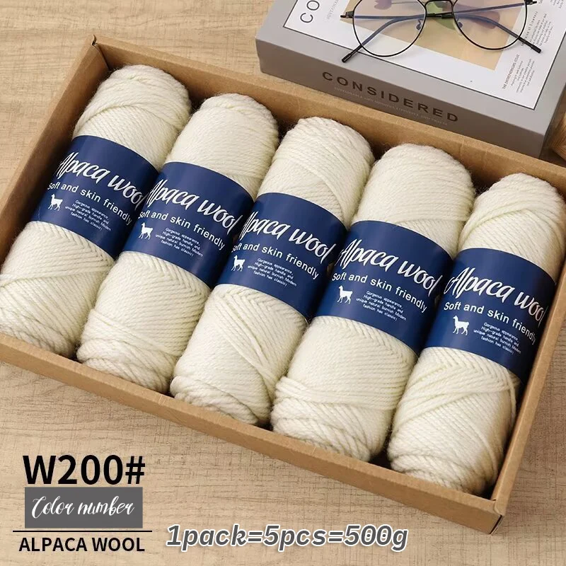 500 g alpacawolgaren, grof garen, handgeweven om warme en modieuze truien, windjacks, jassen, sjaals, hoeden, garen te maken