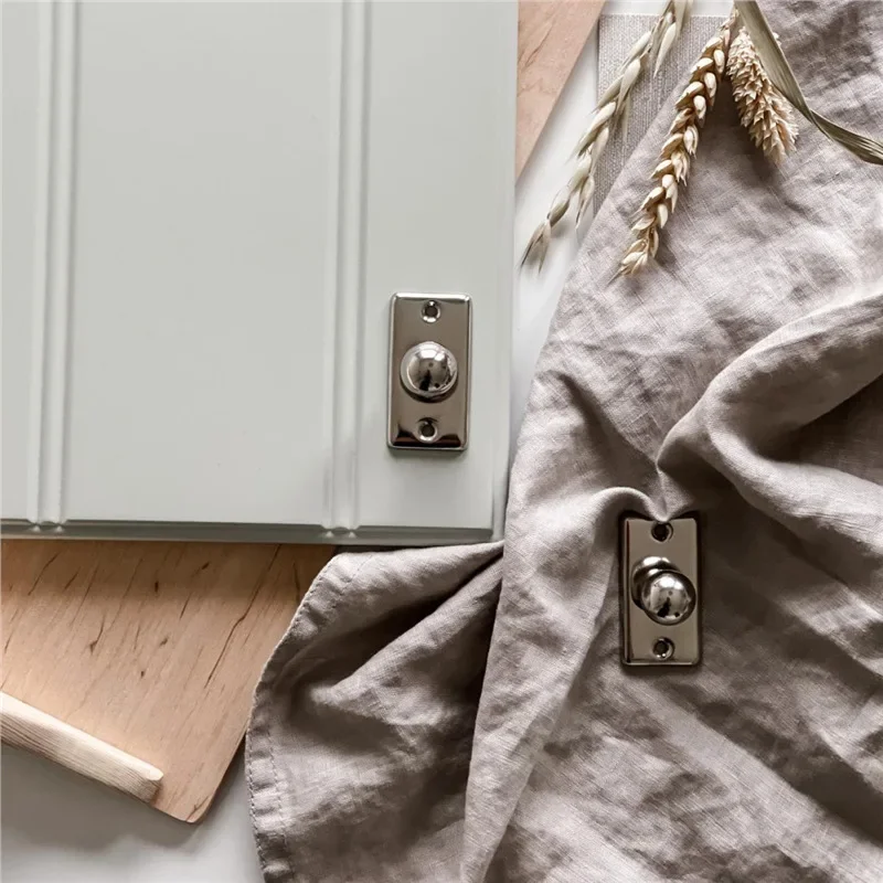 French-style light luxury handle, bright silver wardrobe door, cabinet drawer, simple single-hole furniture small handle