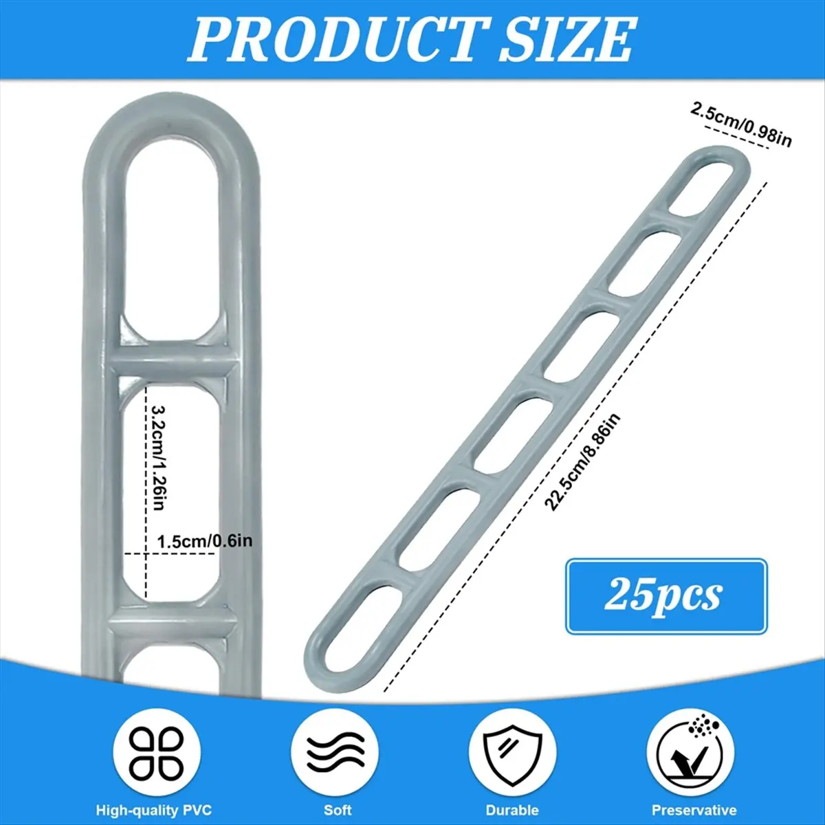 A20I Guy , Pack of 25 Ladder Guy Elements for Awnings, Rubber Camping Guy ,Rubber Tensioner,Tent Rubber