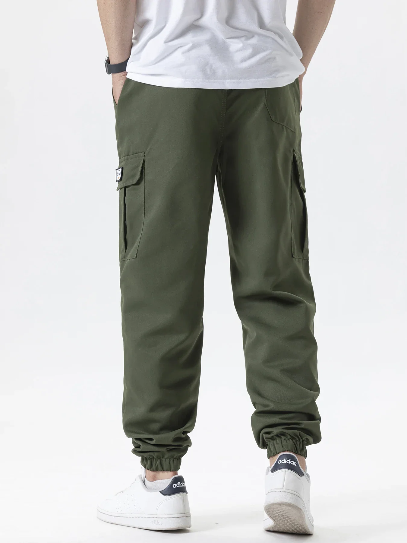 Lässige Cargo-Jogginghose für Herren, Frühling/Herbst, S-2XL, Taillen-Kordelzug, Jogger, Wandern, taktische Hose für Herren mit Taschen – Detail 9
