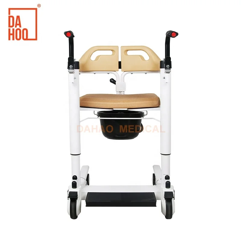 Elderly Care Product Electric Mobile Lift Chair Folding Lightweight Shower Bathroom Transfer Wheelchair For Patient
