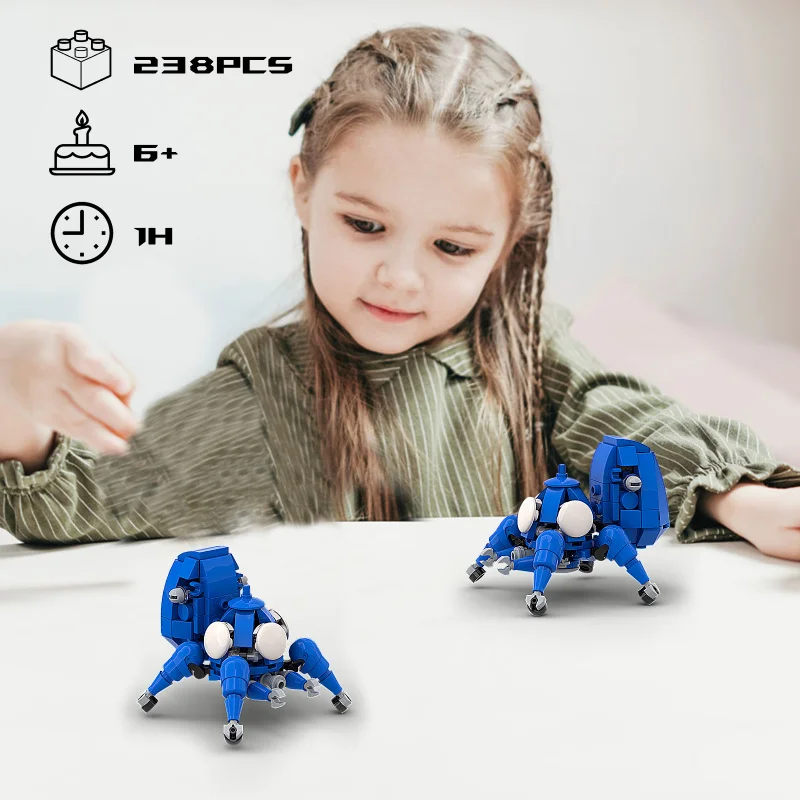 

Конструктор Ghost in Tachikuma, совместимый с маленькими блоками, фигурка меха из аниме «Девятая дивизия общественной безопасности»