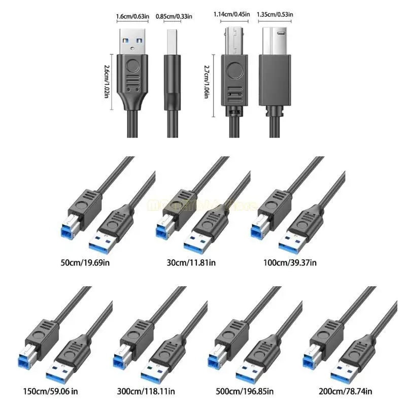 F62C Удобный USB-USB B Принтер кабель для различных устройств с высокой скоростью передачи