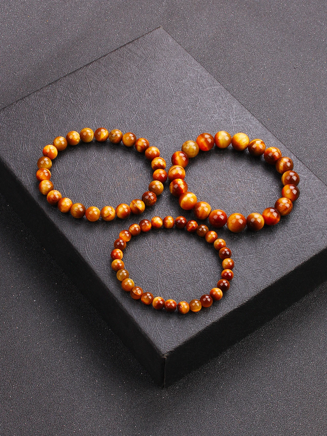 

Natural Orange Tiger Eye Gemstone Bead Bracelet for Courage Confidence Protection Grounding Positive Energy & Good Luck Jewelry