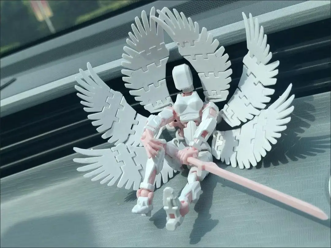 8-Wing Angel Articulated Action Figure Assembly Model Kit Educational Toy for Drawing Sketching Desktop Decor Gift