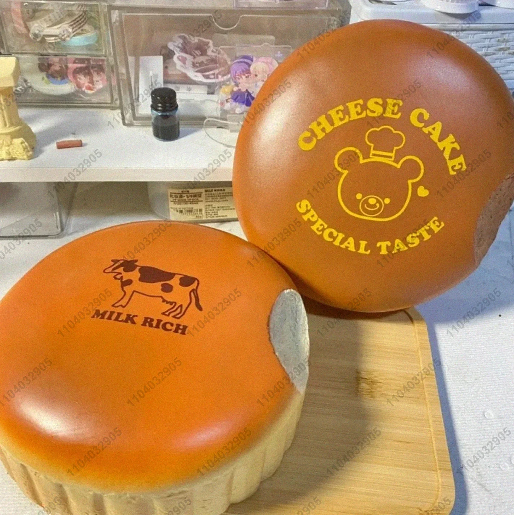 Big Cheese Cake Squishy Slow Rising One Bite Little Bear Cow Cake Slow Rebound Squeeze Toy Stress Release Stress Hand Relax Toy