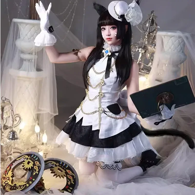 

FC6Anime Songbirds Cosplay Game Final Fantasy XIV FF14 Costume Hinamatsuri Formal Dress Idol SJ Uniform Party Role Play Clo@FC8！