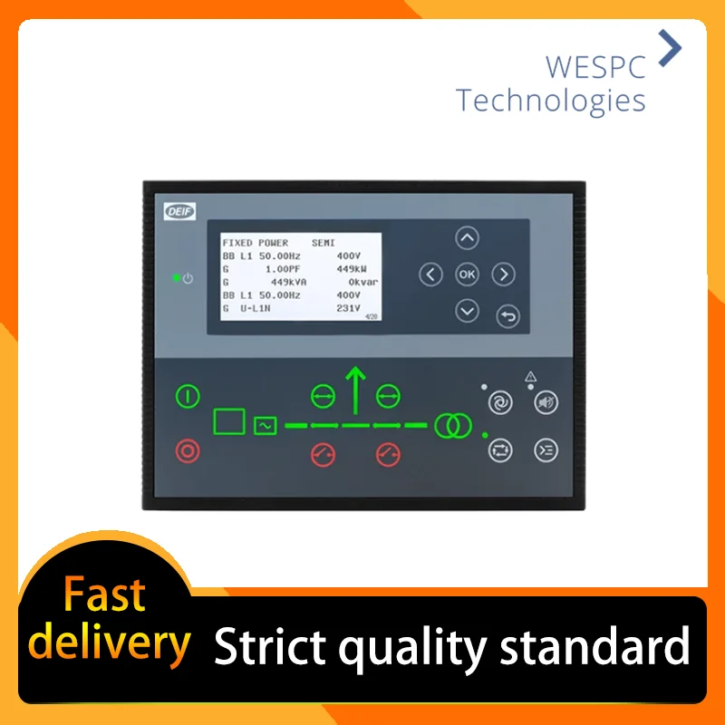 

Original DEIF AGC150 Advanced Genset Controller AGC 150 Core Generator Control Panel with AOP-2 Operators Panel