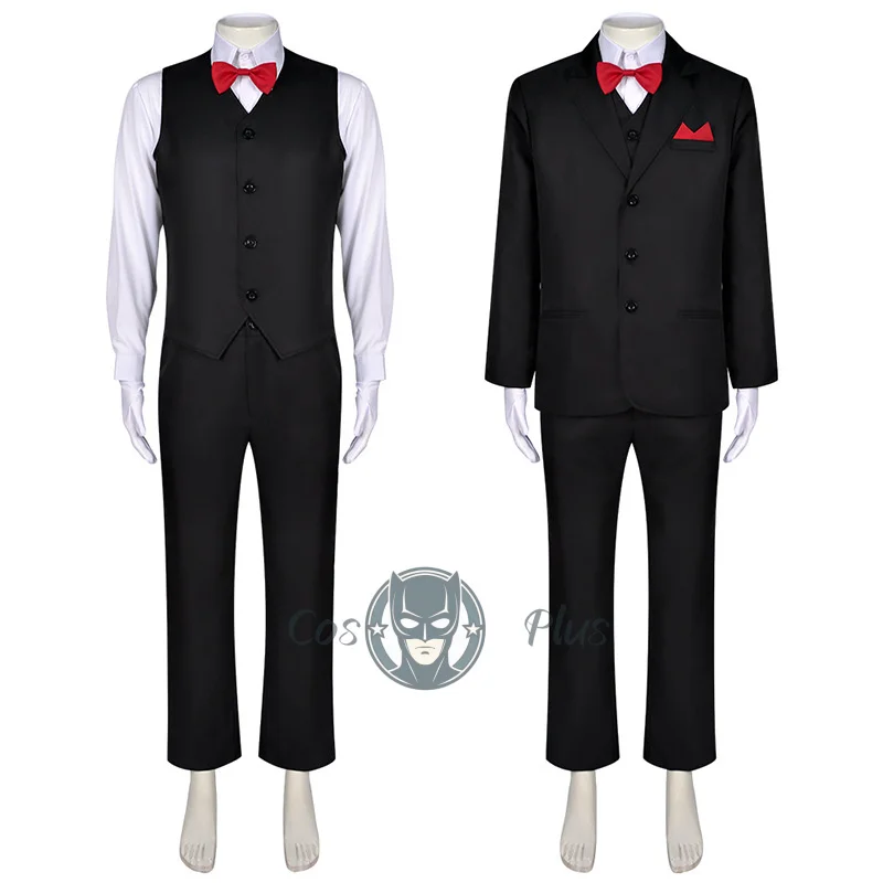 رأى ‌   X بانوراما القاتل تأثيري أنيمي زي موحد الرجال البدلة معطف سترة فستان أطفال مع سروال داخلي قناع حفلة الهالوين الزي للرجل