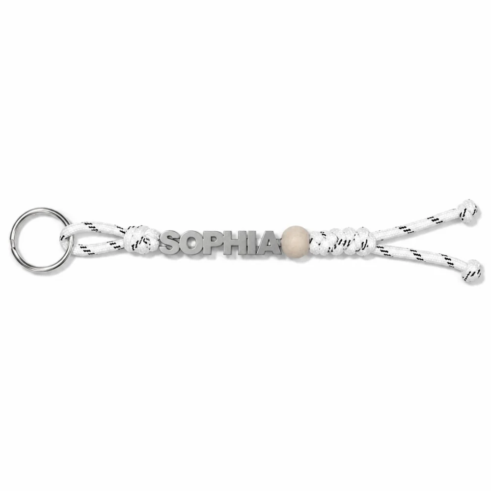 Customizable 3D Text Braided Key Ring
