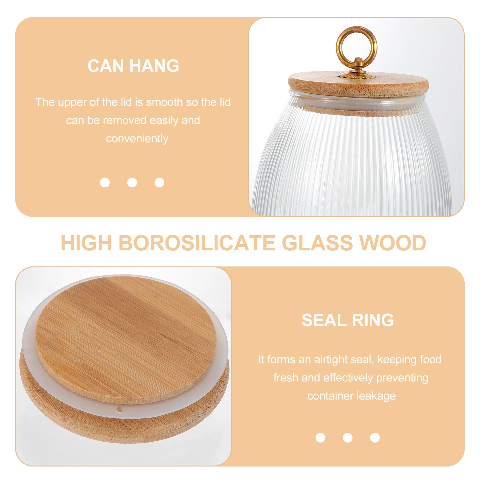 

1Pcs Food Storage Jar Airtight Seal Coarse Cereal Container Kitchen Storage Clear Box Coarse Cereal Jar