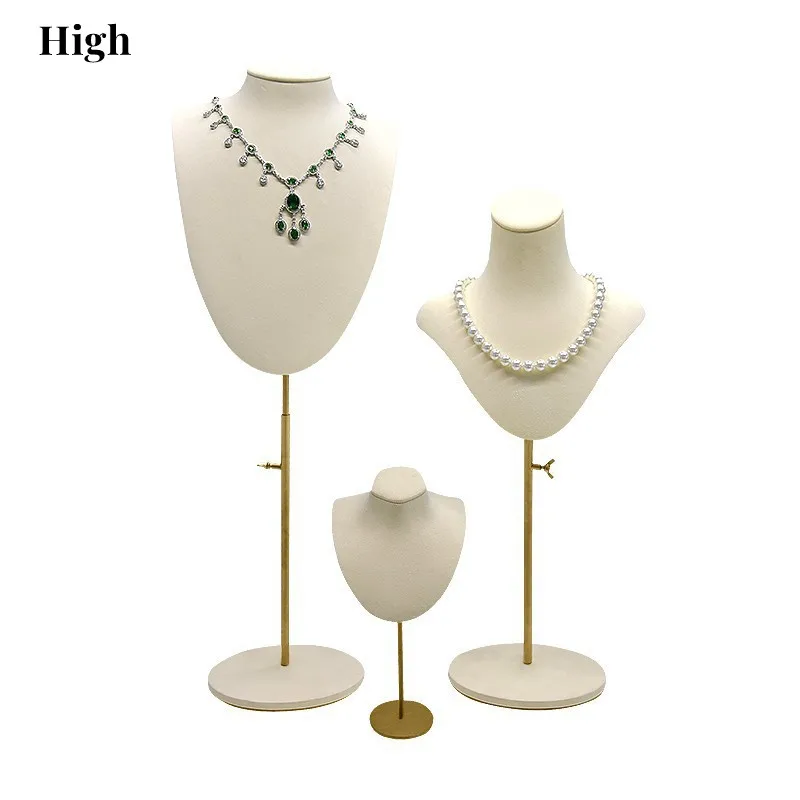 Bamboo Necklace Display Chain Bust Stand Holder For Show Jewelry Organizer Model