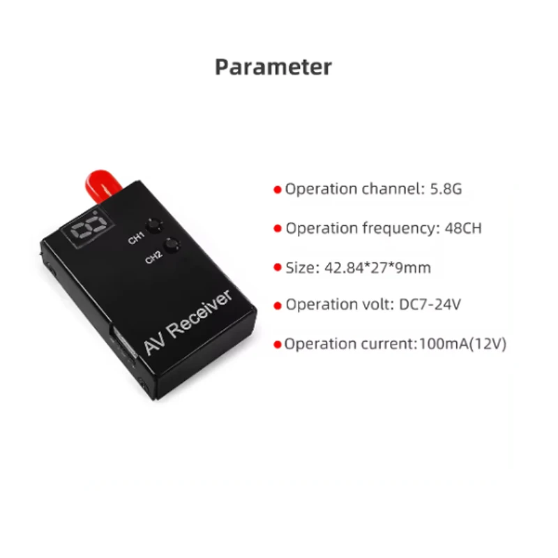 Radiolink EWRF 708R 5.8G 48CH modulo ricevitore FPV Audio/Video Wireless per trasmettitore RC8X