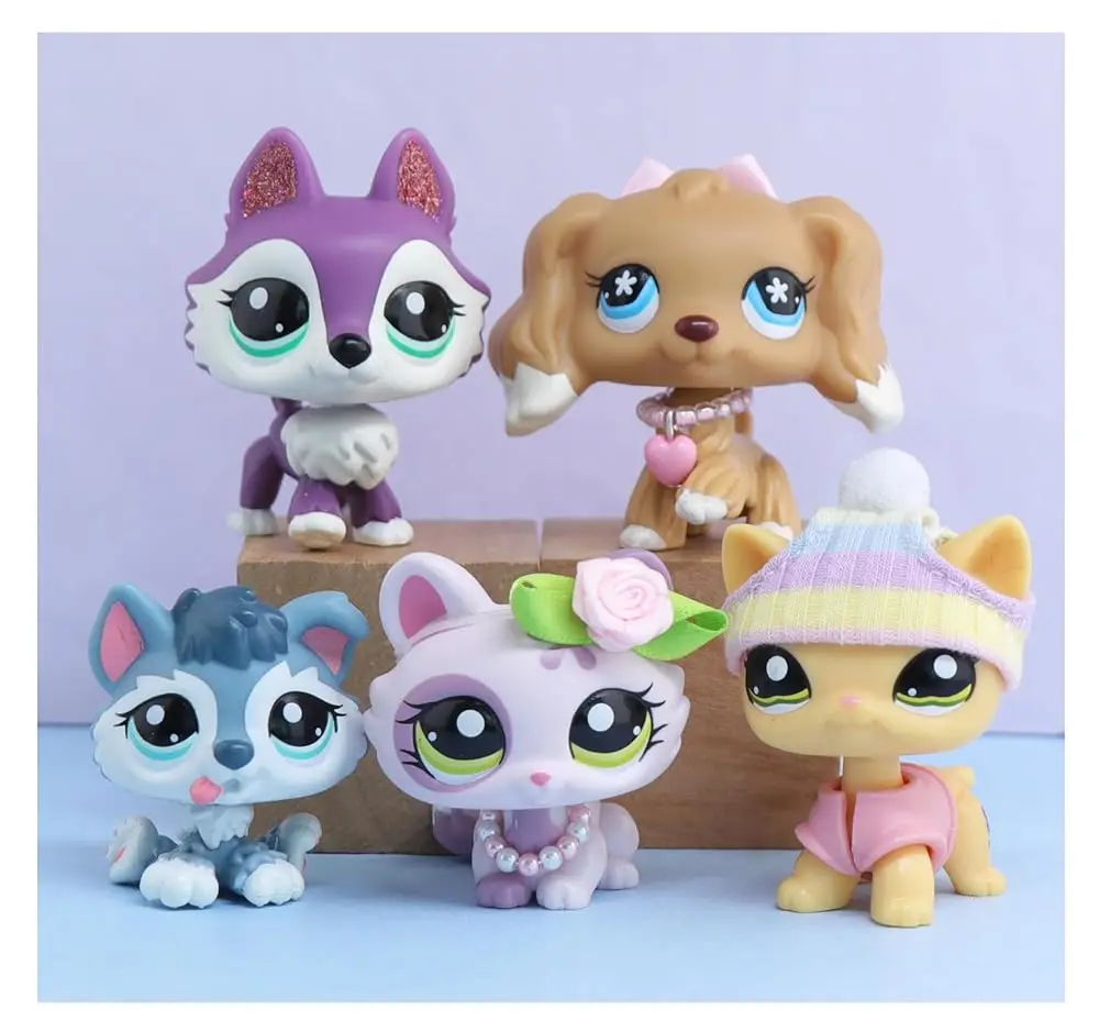 STBShop Pet Toys-5PCS Cute Pet Action Figure Series for Kids Fans - Shorthair Cat,Baby Husky Baby Cat, and More - Birthday Gift