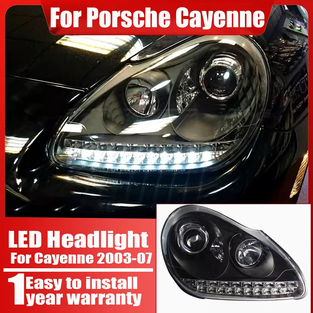 

2PC LED Headlamp For Porsche Cayenne 2003 2004 2005 2006 2007 LED Headlight Upgrade Matrix Front Lights Assembly Car Accessories