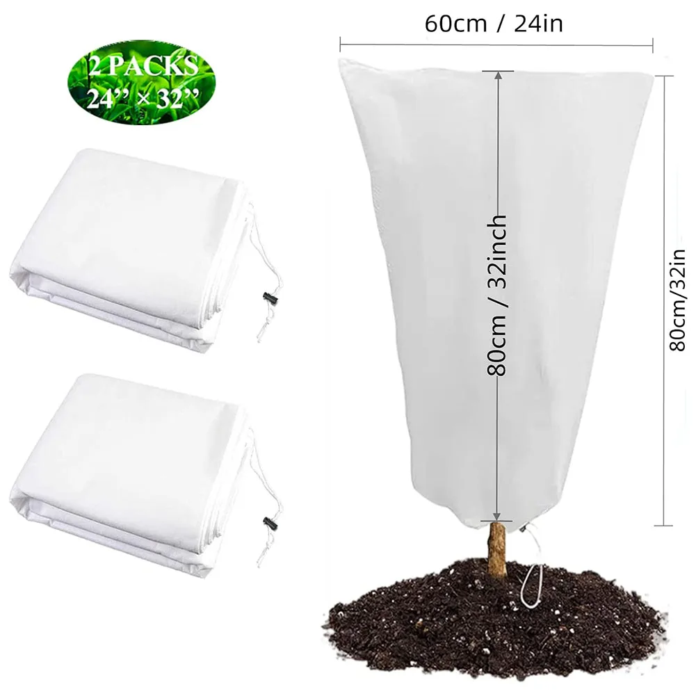 

Зимние незаменимые многоразовые чехлы для защиты растений из нетканого материала обеспечивают выживание в судовых зимних условиях, 2 шт.