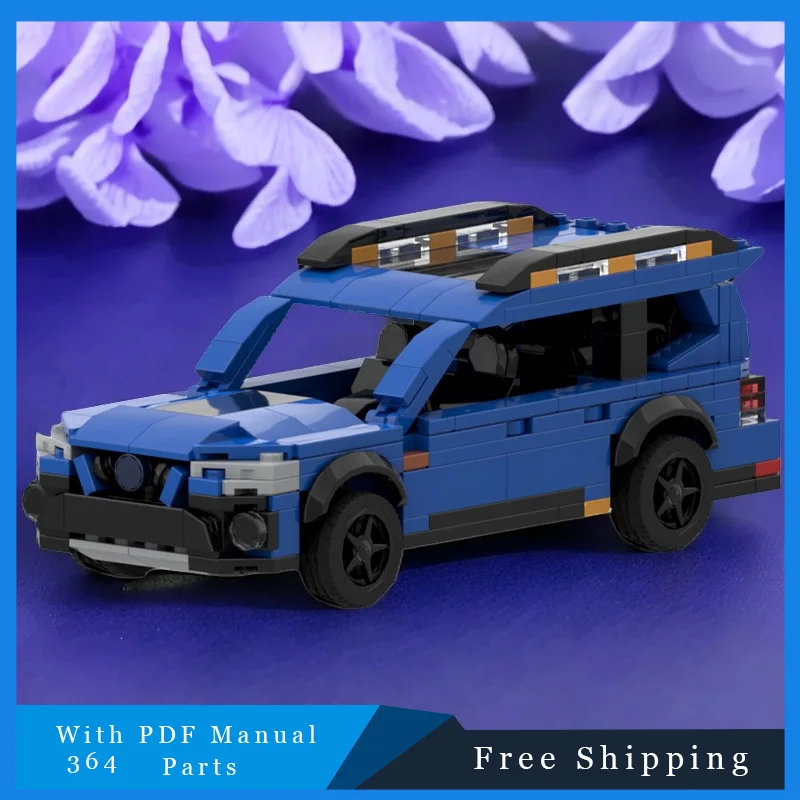 364 stuks blauwe reisauto technologie stenen bouwstenen model creatief display speelgoed voor volwassenen en kinderen verjaardag kerstcadeau