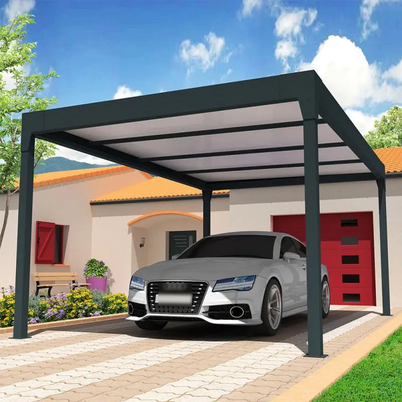 

High Quality Heavy Duty Double Car Shelter Two Cars Garage Aluminium Pergola Car Parking Carport