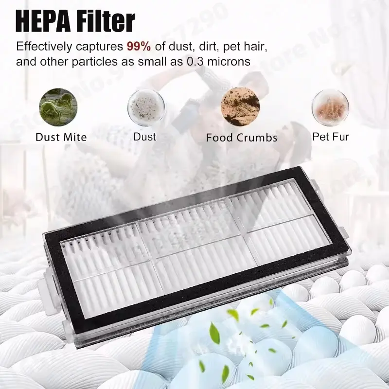 Roborock Qrevo Master / Qrevo Slim Robot Vacuums Cleaner Accessory Main Side Brush Hepa Filter Mop Cloths Dust Bag Spare Part - 3