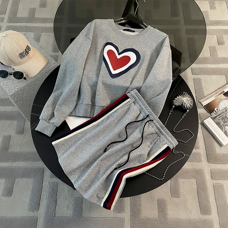 New Autumn Fashion Set for Women Casual Two-Piece Sweatshirt Outfit Small Size Ladies Stylish Autumn Wear Comfortable Long Sl...