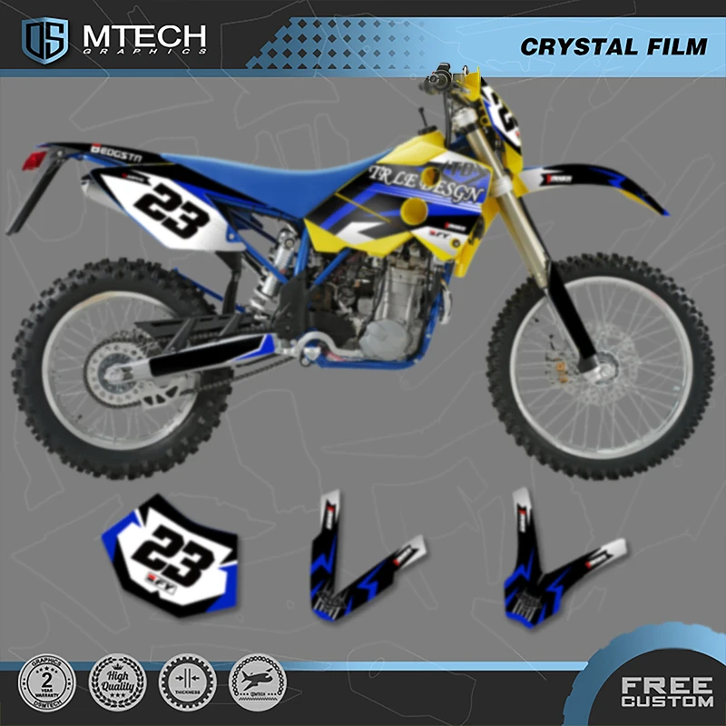 

DSMTECH пользовательские мотоциклетные графические фоновые наклейки, наборы наклеек для Husaberg FE 2001, 2002, 2003, 2004, 2005, 002