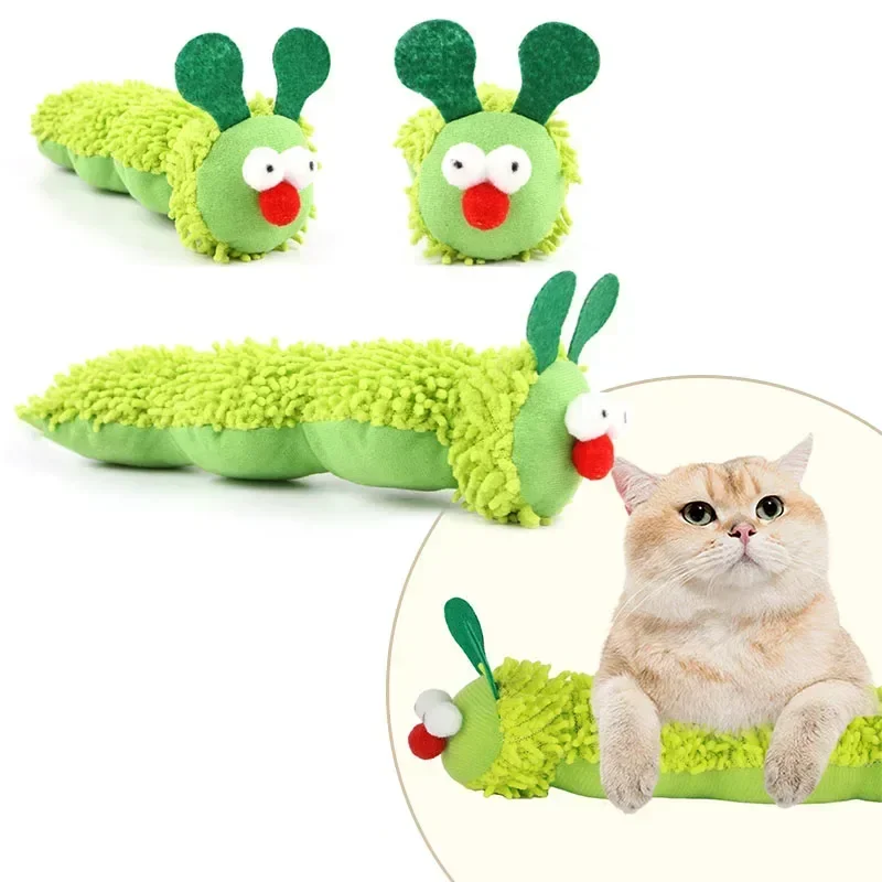 Katze Kauspielzeug Raupe Katzenminze Backenzahn Spielzeug Silvervine Katze Teaser Interaktion Spielzeug Sauberer Mund Kätzchen Spielzeug Heimtierbedarf Zubehör