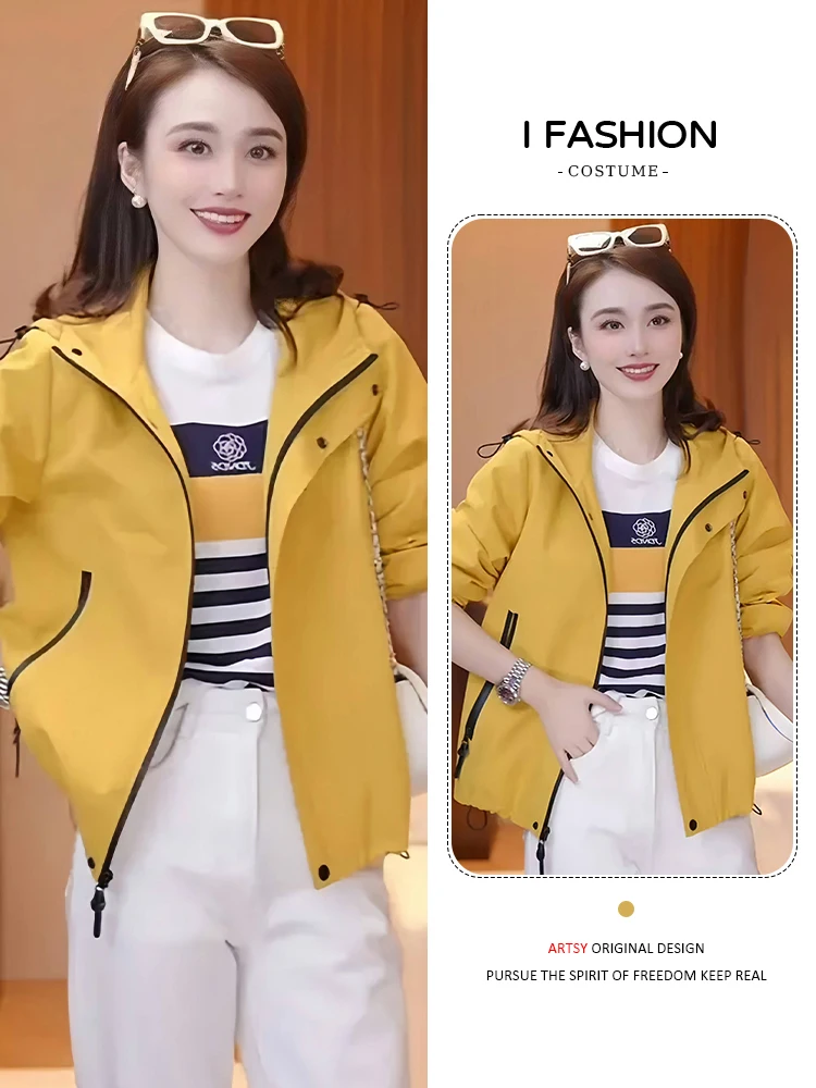 Ele com capuz Jaet feminino premium emagrecimento top casual solto ajuste longo chiusura com zíper cor design Faion