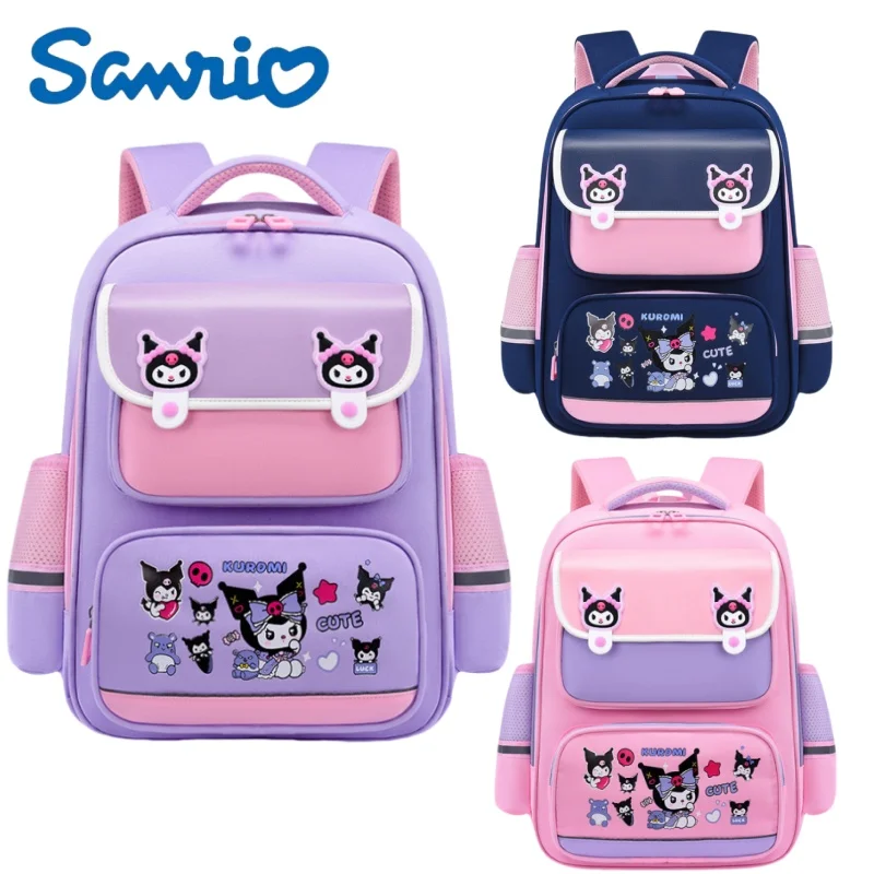 MINISO Sanrio Multi-functional School Bag Cartoon Kuromi Large-capacity Backpack Student Book Storage Children's Holiday Gifts