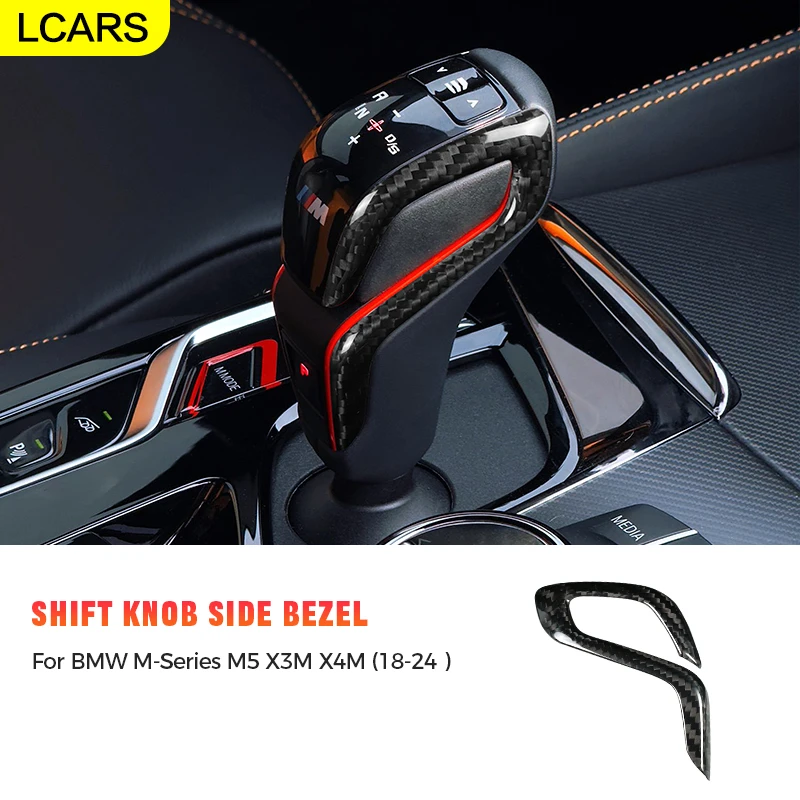 

Pair of Real Carbon Fiber Car Shift Head Side Strip Modification Kits Suitable for Bmw m Series M5 2018-2024 X3M 2019-2021 X4M 2019-2022 before Facelift