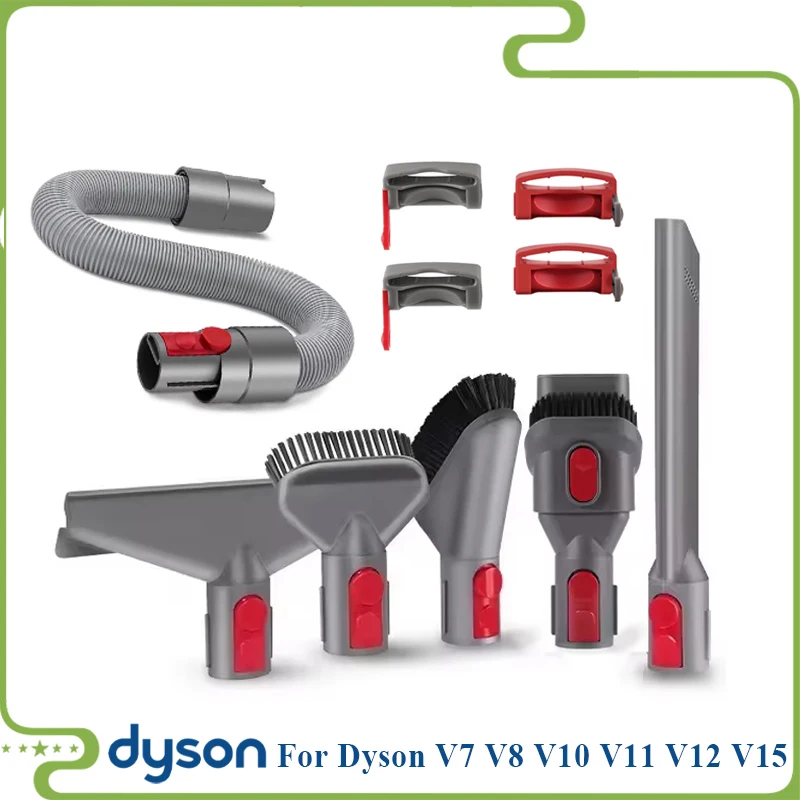 Cabezal de boquilla de succión plana apto para Dyson V7 V8 V10 V11 V12 V15 aspiradora cabezal de cepillo para colchón cepillo redondo piezas de cepillo suave