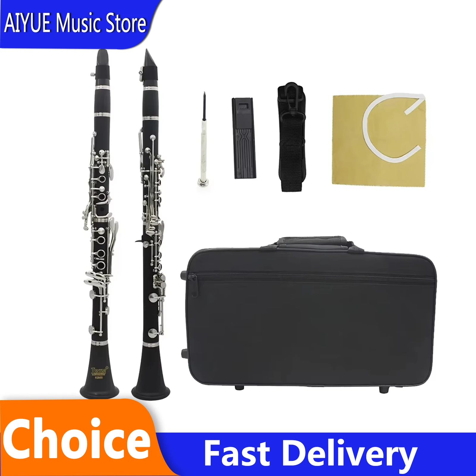 IRIN Clarinet Bb Clarinet 17 Keys 6 Rings Bakelite Blackwinds Professional Clarinetto Woodwind Music Instruments With Parts