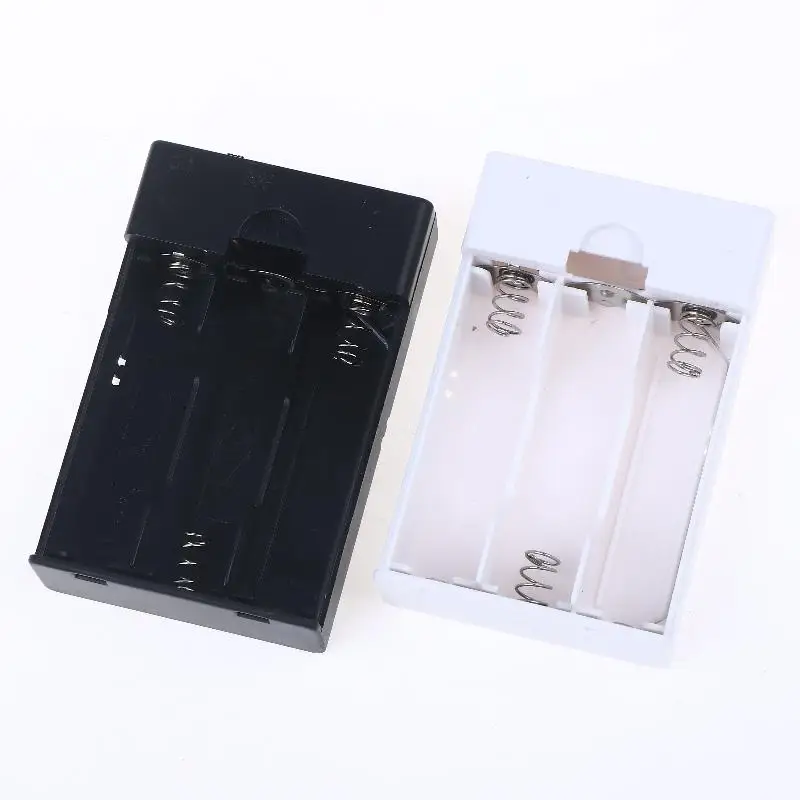 New！1Pcs Built In USB Battery Holder With Switch And Cover 3AA 4.5V Battery Storage Box AA Battery Case DIY Accessories