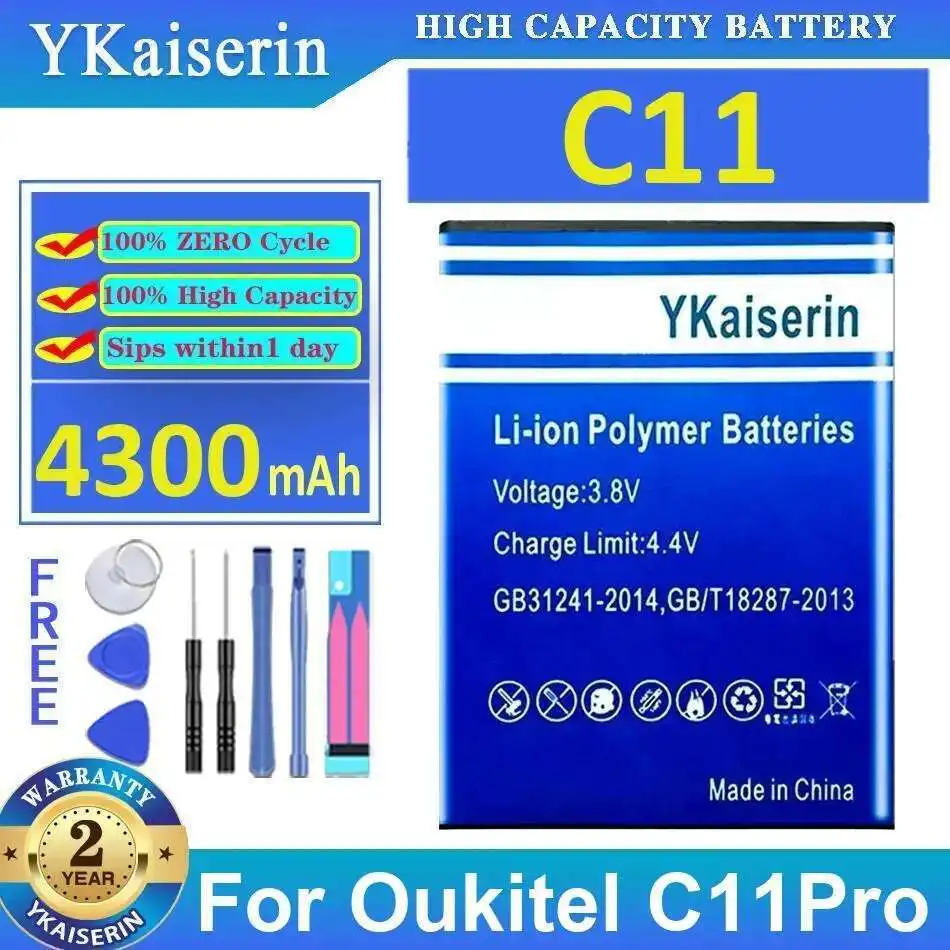 

Reliable Power High Performance 4300Mah Mobile Phone Battery C11 For Oukitel C11pro