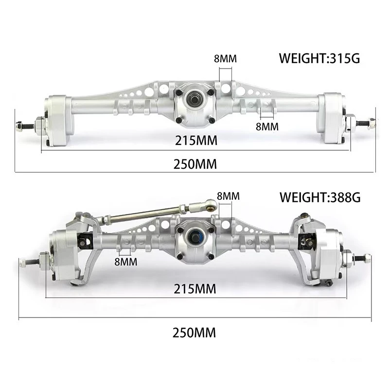 Rc Simulation Model Suitable for Axial Capra 1.9 Utb Metal Portal Axle DIY Crawler Car Dedicated Portal Axle Set, Direct Drive Gears, Only Suitable for Direct Drive Transmission