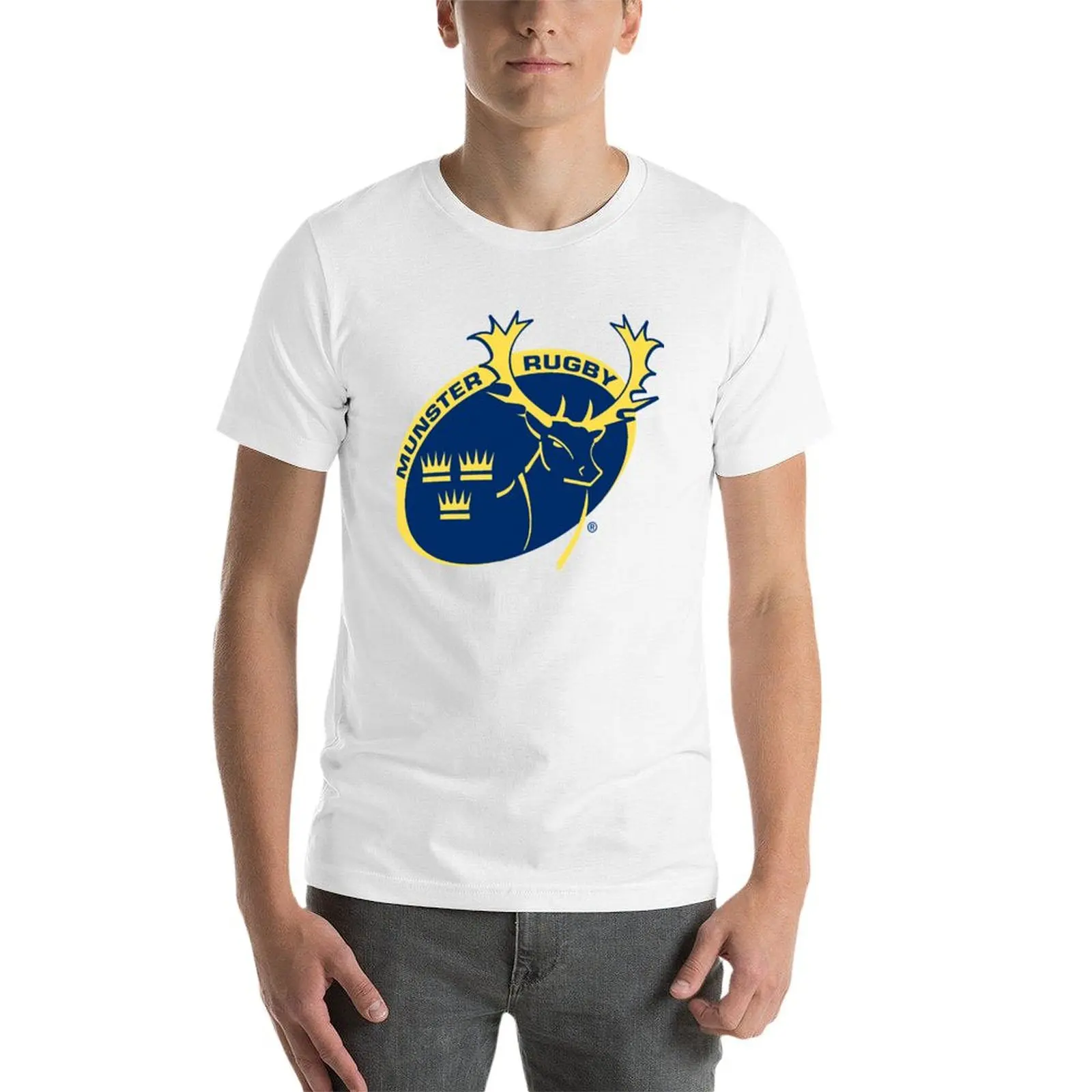 مونستر الرجبي شعار تي شيرت القطن تي شيرت رجل 100٪ تي شيرت رجل عادي تي شيرت #4