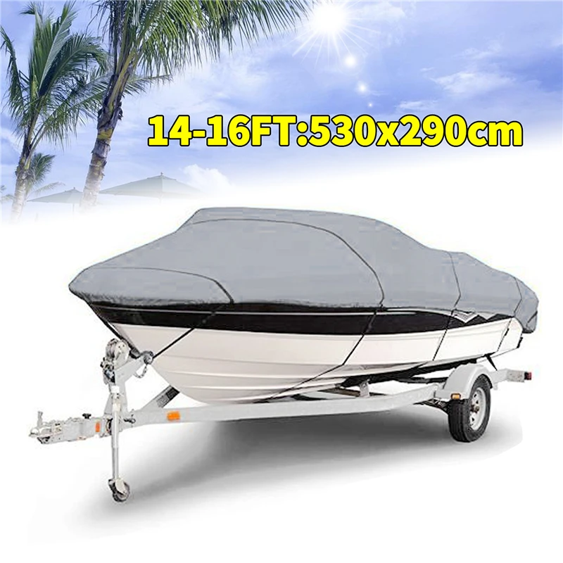 Boothoes Jacht Buitenbescherming Waterdichte Boothoes Oxford Stof Anti-Smashing Scheurbestendig Zilver Reflecterend 300d 11-22ft