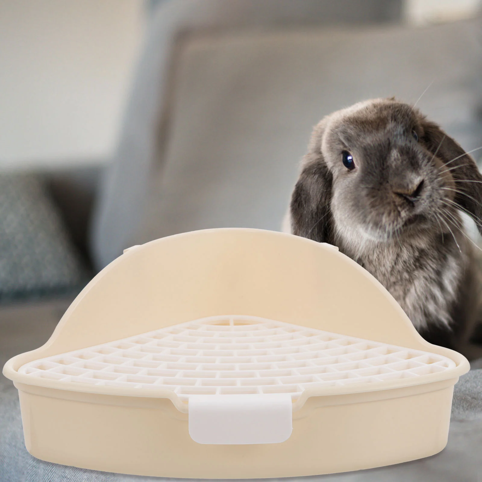 Driehoekspotje voor huisdieren Stevig konijntje Schone uitrusting Hamster Klein dierentoilet Kattenbak Plastic Hond Binnen Afneembare doos