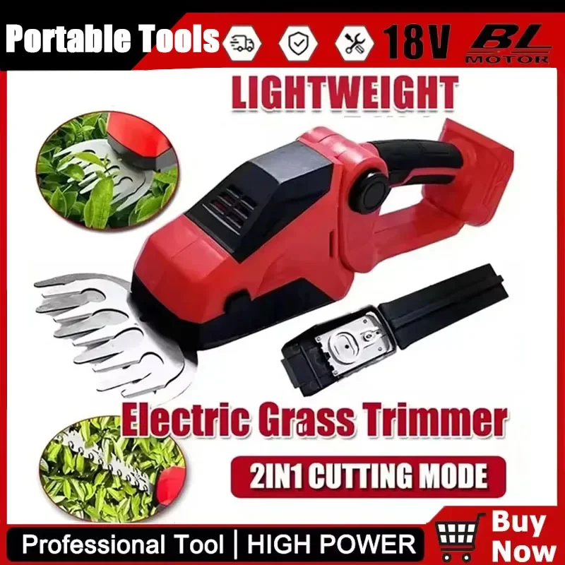 

Аккумуляторный кусторез-триммер 2-в-1 для травы и кустов Milwaukee, ручной садовый инструмент, 18В, с аккумулятором