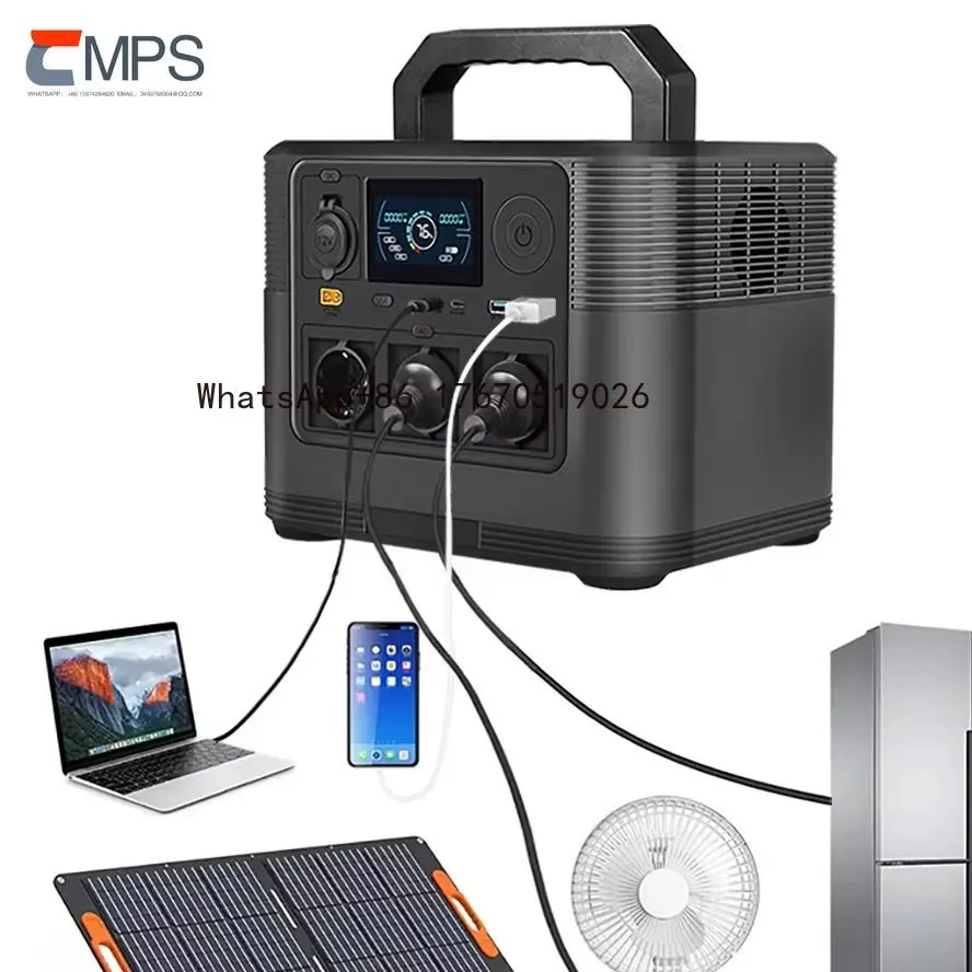 2026-Portable Solar Generator 1200W 2000W Lithium Battery Camping Power Station 24V All-in-One for RVs And Emergency Use