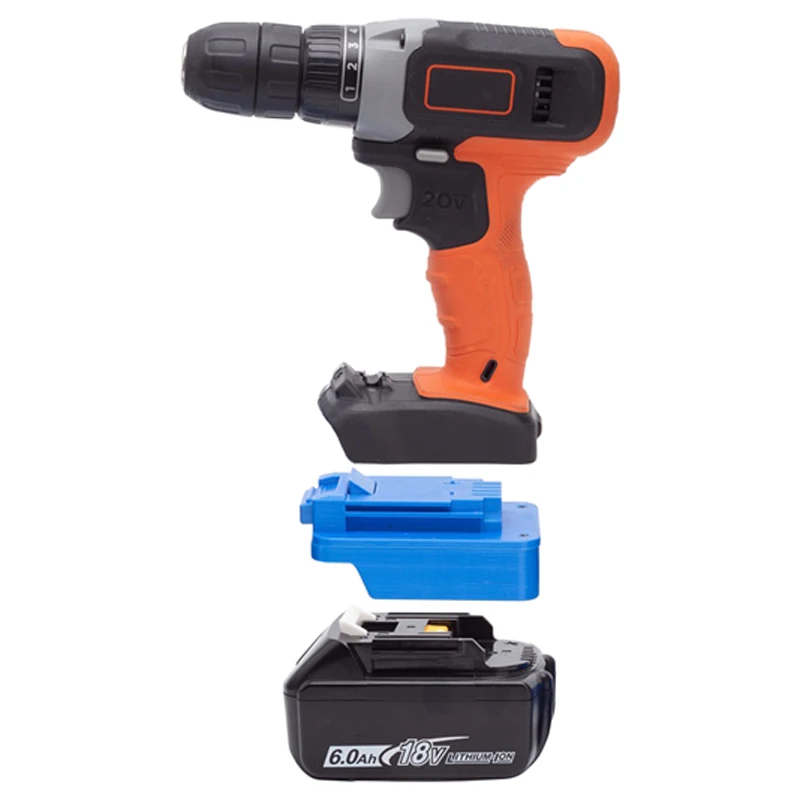 Batterij Adapter/Converter voor BLACK + DECKER 20V Li-ion Tool voor Makita 18V Li-ion Batterij Adapter Power tool Accessoires