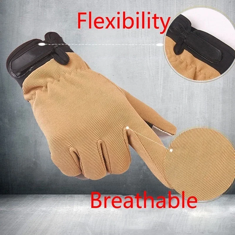 Spring Mens Lightweight Summer Breathable Tactical Gloves Ice Silk Riding Non-slip Wearable Full Finger and Half Finger Gloves