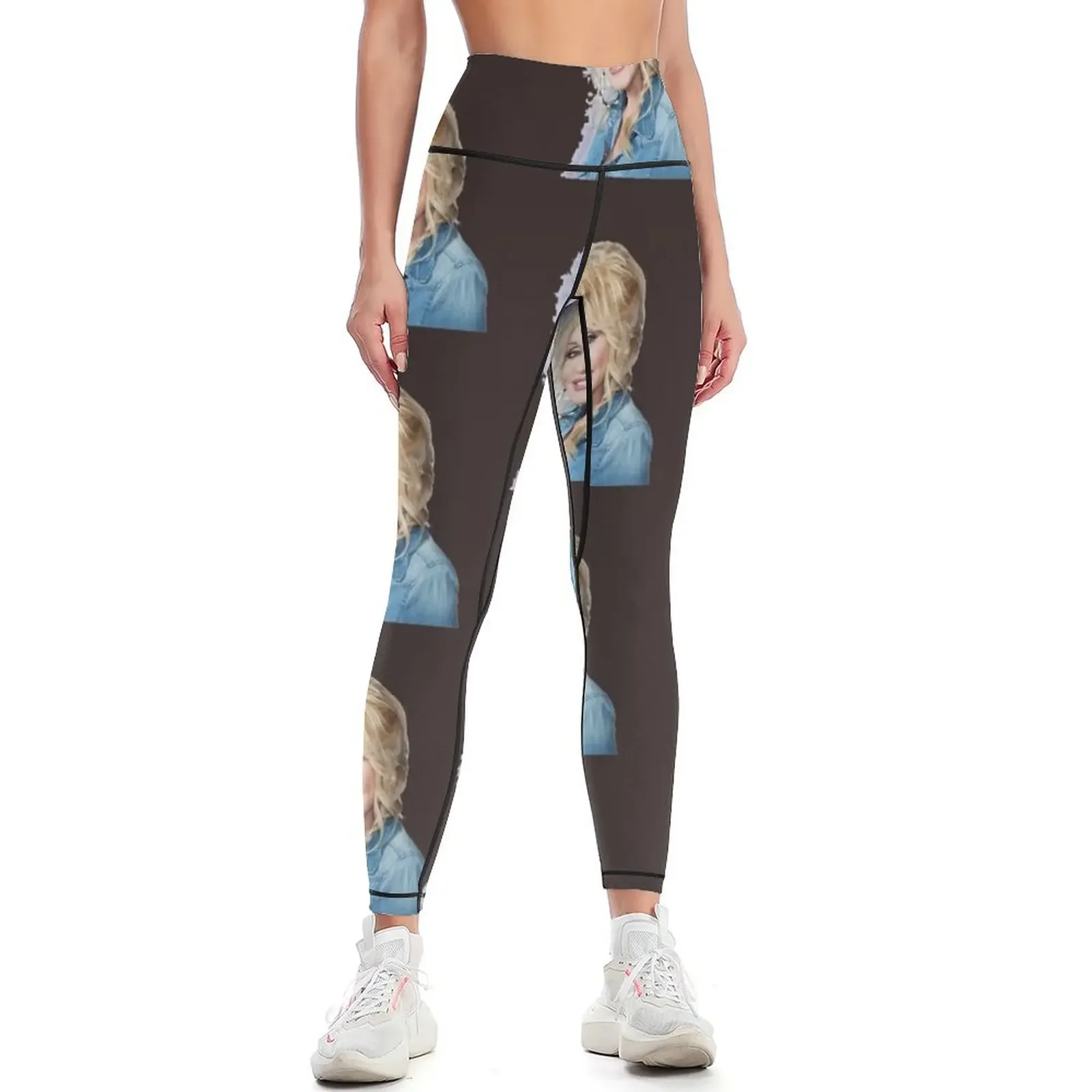 

Nice Portrait of Dolly in Jeans Leggings Women sports sports shirts gym gym pants sports for push up Womens Leggings