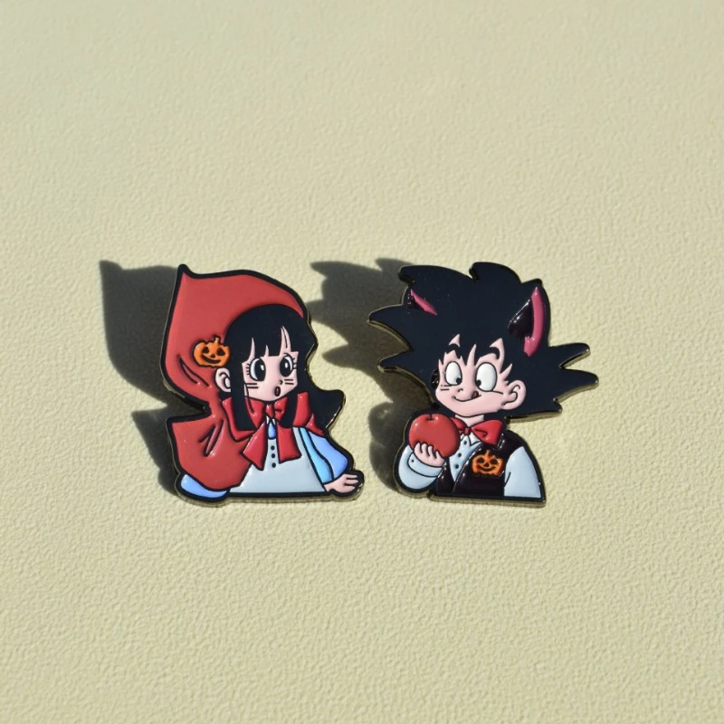 Anime Characters, GokuChiChi Cartoon, Luffy Badges, Cute Baked Paint Brooches, Clothes, Bags, Couple Holiday Gifts, Accessories